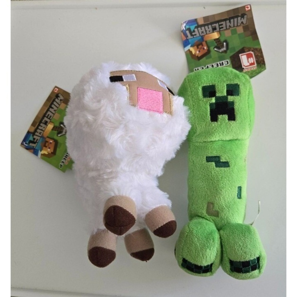 Minecraft Plush: Overworld Cute Baby Sheep & Creeper